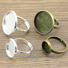 10pcs 10-20mm Glass Cabochon Simple Adjustable Ring Setting Base For Jewelry Making 2024 - buy cheap