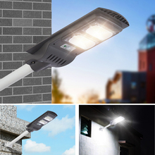 20w 40w brilhante sensor de luz solar ao ar livre lâmpadas parede jardim quintal passarela luz rua com controle remoto 2024 - compre barato