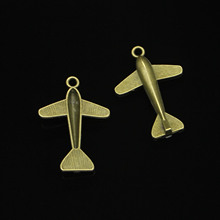 Abalorios de avión Chapado en bronce antiguo, 57 Uds., fabricación de joyería artesanal, colgantes hechos a mano de 34x24mm 2024 - compra barato