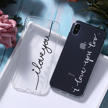Мягкий прозрачный чехол с надписью Love Smile Heart для iPhone 11 Pro Max 7 7Plus 6 6S 8 8Plus X XS Max 2024 - купить недорого
