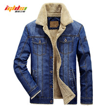 Men Jacket and Xoats Brand Clothing Denim Jacket Fashion Men's jeans jacket Thick Warm Winter Outwear Male Cowboy Size:M-4XL 2024 - buy cheap