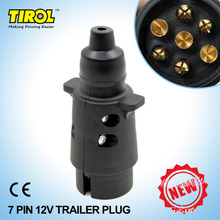 TIROL 7-Pin Plug Trailer Preto fosco materiais 7-Pólo Fiação do Conector 12 V de Reboque reboque Plug t22777a Frete Grátis 2024 - compre barato