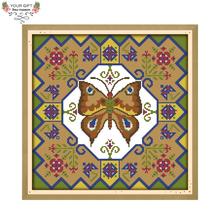 Joy Sunday Butterfly Home Decor J229 14CT 11CT Counted Stamped Beautiful Butterfly Needlework Embroidery DIY Cross Stitch kit 2024 - buy cheap