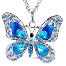 Ожерелье-бабочка, ювелирные изделия-бабочки, Осенние аксессуары, популярная эмалированная подвеска-бабочка на бедро, длинное ожерелье, цепочка для женщин 2024 - купить недорого