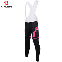 X-Tiger Women Keep Warm Thermal MTB Bike Bib Trousers With 3D Gel Pads Mountain Bicycle Tights Cycling Bib Pants 2024 - buy cheap