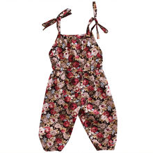 Newborn Toddler Infant Baby Girls Clothes Flower Print Romper Jumpsuit Sleeveless Sunsuit Clothes 0-3T 2024 - buy cheap