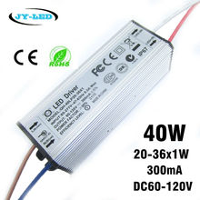 2pcs 40W LED Driver 300mA DC60-120V 20-36x1W Waterproof IP67 Constant Current Aluminum High Power LED Power Supply 2024 - buy cheap