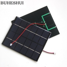 BUHESHUI 2W 6V Solar Cell Polycrystalline Solar Panel+PH2.0 plug terminal line 2P Wire/Cable DIY Solar System Charger 110*136MM 2024 - buy cheap