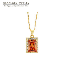 Neoglory-Cadena de circonita aaa con diamantes de imitación, collares de Color dorado y amarillo claro, colgantes, promoción de moda, joyería, nuevo, 2020 2024 - compra barato