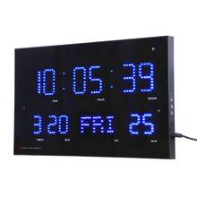 Automatically adjust brightness Led wall clock modrern electronic Led calendar clock with temp and week display Wavecepter clock 2024 - buy cheap