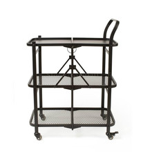 Household folding dining cart trolley mobile dining car hotel commercial trolley bathroom living room wine cart rack 2024 - buy cheap