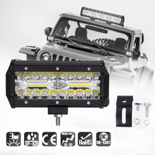 Niscarda 12V 7inch 120w LED Work Light Bar Combo Car Driving Lights For Off Road Truck 4WD 4x4 UAZ Ramp Auto Fog Lamp 2024 - buy cheap