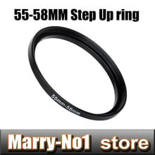 Wholesale 100pcs 55-58MM 55 to 58MM  Metal Step Up Rings Lens Adapter  Free shipping +Tracking Number 2024 - buy cheap