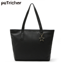 Petrichor-Bolso de hombro de piel sintética de gran capacidad para mujer, bolsa de mano femenina con cremallera del bolso 2024 - compra barato