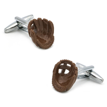 Men's Baseball Gloves Cuff Links Copper Material Coffee Color 2024 - buy cheap