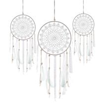 3pcs/set Handmade Ethnic Style Large Doily Dream Catcher Woven Wall Hanging Decoration White Dreamcatcher Wedding Party Ornament 2024 - buy cheap