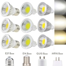 GU10 Led Dimmable Bulbs E27 E14 MR16 AC DC 12V LED COB Spotlight 6W 9W 12W Spot Light Bulb High Power lamp AC 110V 220V 2024 - buy cheap