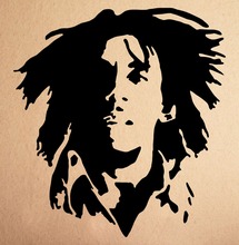 Vinyl Mural BOB MARLEY RASTA WALL DECAL STICKER VINYL ART Fan Art Decal Home Decor Sticker Black Green Color Easy Removable D289 2024 - buy cheap