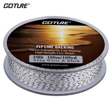 Goture 20LB Fly Line Backing 100M/109Yrd 8 Strands Dacron Braided Line Yellow&Black Double Color Backing Line for Fly Fishing 2024 - buy cheap