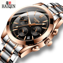 2019 NEW Haiqin Luxury Brand Gold Watch Men Quartz Watches Stainless Steel XFCS Men's Wriswatch Relojes Hombre Relogio Masculino 2024 - buy cheap