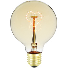 G95 Heart Shape Filament Vintage Edison Bulb E27 220V 24W Artistic Lamp Tungsten Filament Lamp Spiral Amber Edison Bulb 2024 - buy cheap