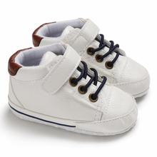 Baby Boys PU Anti-Slip Shoes Casual Sneakers Toddler Soft Soled First Walkers 0-18M 2024 - buy cheap