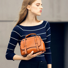 Bolsa de ombro feminina vintage, bolsa de mão pequena de couro genuíno de designer famoso, bolsa de carteiro de alta qualidade 2024 - compre barato