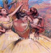 100% handmade Oil Painting Reproduction on Linen Canvas,three-dancers by edgar degas,Free DHL FAST Shipping, 2024 - buy cheap