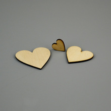 500pcs wooden cabochon Wood heart love blank unfinished natural crafts supplies wedding ornaments 2cm-6cm size upon option 2024 - buy cheap