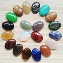 Free shipping 30pcs/lot 18x25mm Mixed Natural stone Oval CAB CABOCHON jewelry Wholesale opal Tiger eye stone beads 2024 - buy cheap
