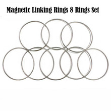 Anillo de enlace magnético juego de 8 ocho anillos-tamaño grande (Dia. 30cm, acero inoxidable) trucos de magia etapa accesorios para trucos de ilusionismo diversión 2024 - compra barato