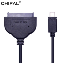 CHIPAL USB-C USB 3.1 Type-C to SATA 3.0 Cable Adapter Type C to Serial ATA III 7+15 22Pin Converter for Macbook to 2.5" HDD SSD 2024 - buy cheap