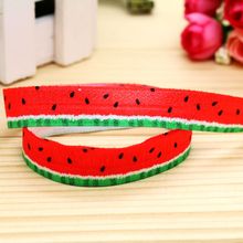 5/8'' Free shipping Fold Elastic FOE watermelon printed headband headwear hairband diy decoration wholesale OEM P5469 2024 - buy cheap