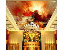 Papel de parede 3d foto 3d teto murais aquarela céu nuvens ktv confundo de hotel frescos 3d papel de parede do quarto 2024 - compre barato