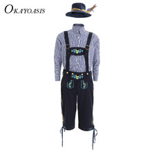 OKAYOASIS 3 Pcs Hot German Beer Man Costumes Adult German Bavarian Oktoberfest Costume Men Halloween Cosplay Costumes 2024 - buy cheap