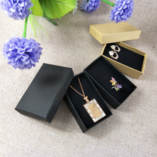 2017 New 24 pcs/lot Kraft  Necklace Jewelry Box 8.2x5CMBlack Gift Boxes Jewelery Accessories Packaging Custom LogoCost  More 2024 - buy cheap