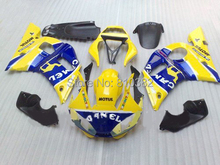 Kit Carenagem da motocicleta para YZF R6 YZFR6 98 99 00 01 02 1998 2000 2002 ABS Fairings YZF600 azul Amarelo set + 7 presentes YD01 2024 - compre barato
