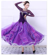 Standard Ballroom Dance Dresses 2021 New High Quality Stage Purple Waltz Dancing Costume Women Ballroom Competition Dress 2024 - buy cheap