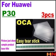 Adesivo transparente para huawei p30 3 pçs oca, cola touch, lente de vidro, fácil remoção 2024 - compre barato