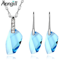 Luxury Crystals From Swarovski Women Jewelry Sets Necklace Earrings Set Pendientes Mujer Moda 2018 Wedding Bridal Sets Jewelry 2024 - buy cheap