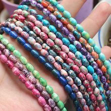 Snow Jaspers 5x8mm Oval Beads 15"38cm  50pcs per strand ,Min. Order is $10,we provide mixed wholesale for all items ! 2024 - buy cheap