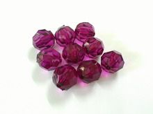 (Choose Size First) 10mm/12mm/14mm/16mm/18mm/20mm  Dark Purple(As Photo )Transparent Big Faceted Beads 2024 - buy cheap