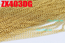 14"-38" / 10 meters length golden color 3x4 mm tail chain stainless steel necklace parts women man fashion jewelry parts ZX403DG 2024 - buy cheap