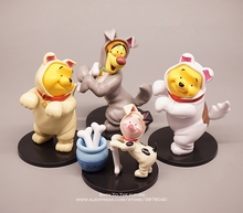 Disney boneco de brinquedo winnie the pooh 4 drive 8-13cm, estatueta de decoração de anime, miniboneco de brinquedo para presente infantil 2024 - compre barato