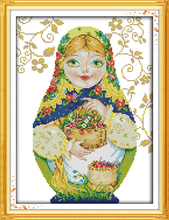 mo Russian doll (8) cross stitch kit cartoon 14ct 11ct count print canvas stitching embroidery DIY handmade needlework 2024 - buy cheap