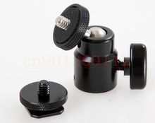 10PCS Mini Tripod Ball Head ballhead for digital camera Hot shoe to 1/4 Screw mount flash light stand 2024 - buy cheap