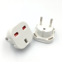 200pcs UK to EU Plug Power Adapter Euro Europe European EU Travel Adapter Electric Plug AC Power Cable Converter Socket 2024 - buy cheap