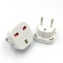 Adaptador de corriente para enchufe de Reino Unido a la UE, adaptador de viaje para Europa y Europa, Cable de alimentación de CA, convertidor, 200 piezas 2024 - compra barato