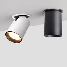 Holofotes led com luz de teto embutida, para sala de estar, simples, nórdico, ajustável para cima, esquerda e direita, 7w, 12w, cob cree 2024 - compre barato