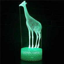 3d цветная светодиодная лампа со слонами, рождественские украшения, акриловая доска, ночник, Usb разъем, умные настольные лампы для гостиной 2024 - купить недорого